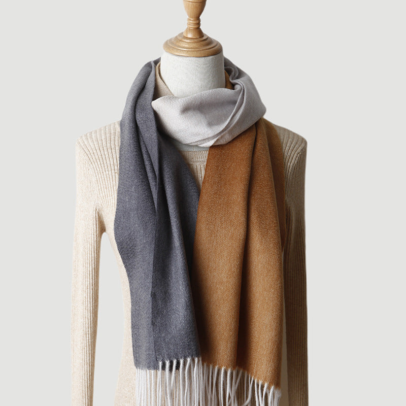 Gradual change cashmere scarf, water ripple, Mongolian cashmere, shawl cashmere thickened, warm winter