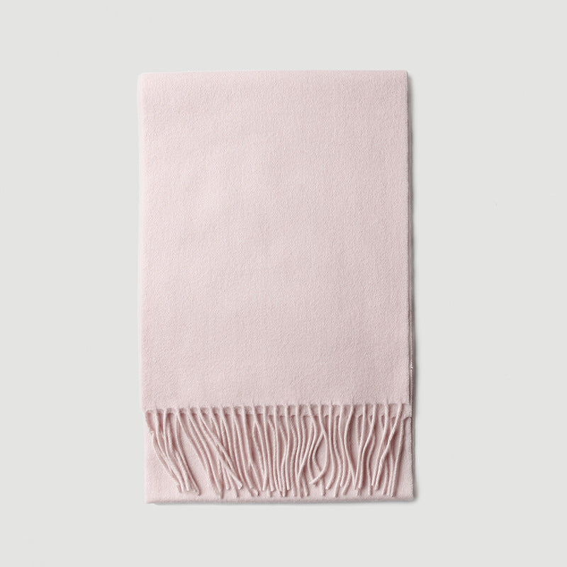 Children, cashmere scarf, solid color, water ripple, thickened, monochrome, warm, scarf.