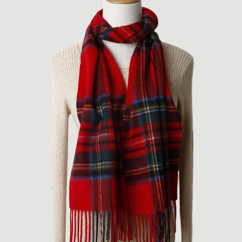 Scottish grid cashmere, scarf, female and male, water ripple, plaid, plaid, autumn and winter, warm