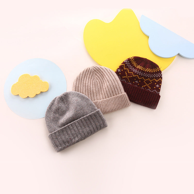 Boys and girls baby, cashmere hat, thermal, hat