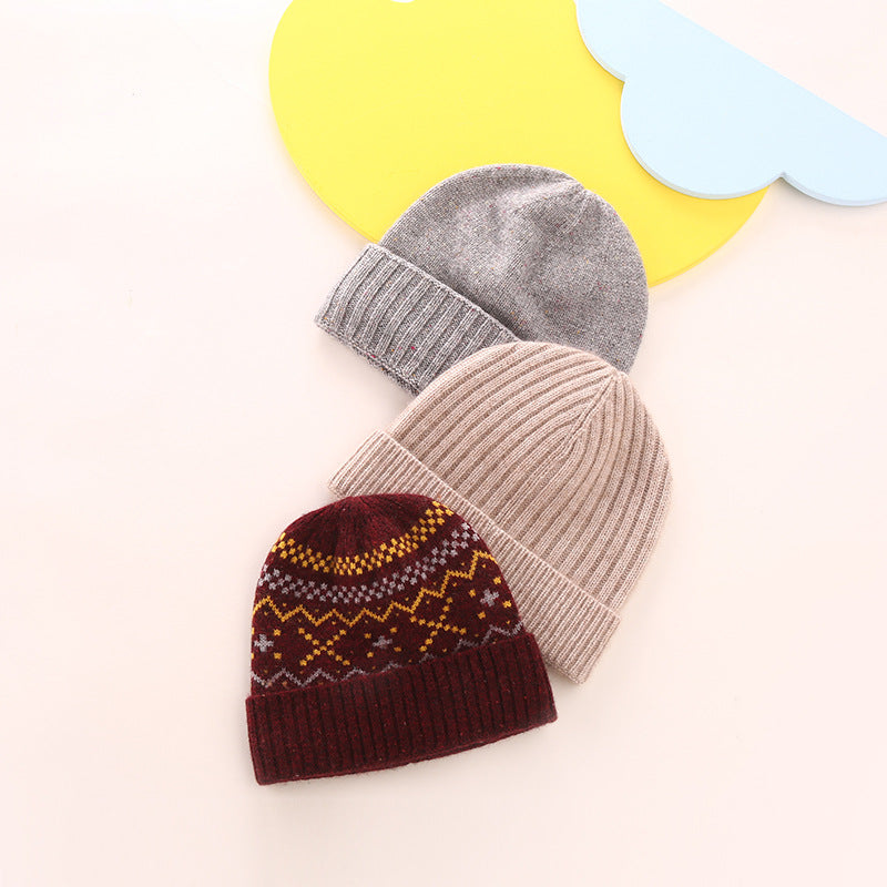 Boys and girls baby, cashmere hat, thermal, hat