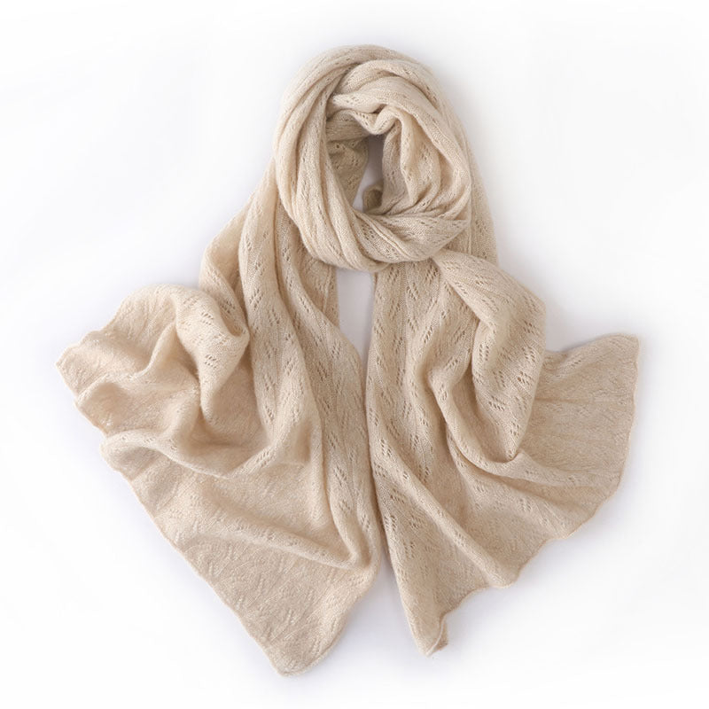 100% cashmere scarf, female long, oversized, hollow, cashmere shawl, warm, cashmere, scarf, gift