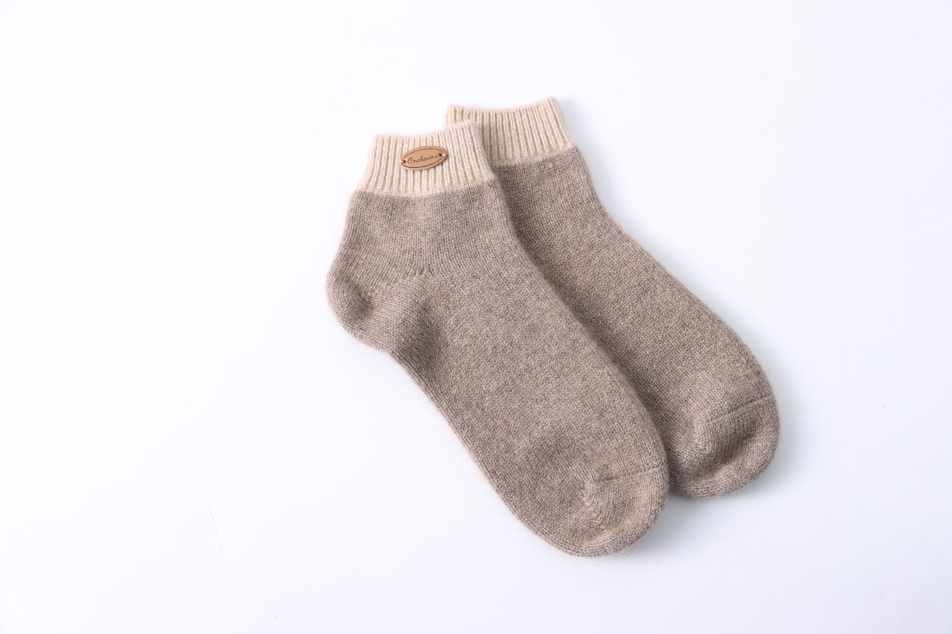 Cashmere socks, knitted, men's and women's, warm, thickened