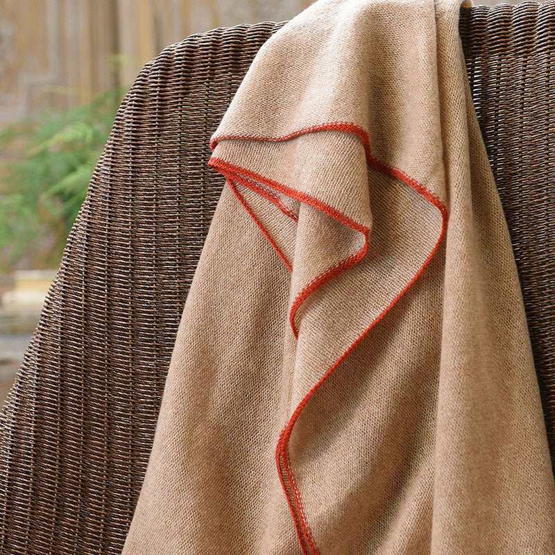 Cashmere scarf, autumn and winter, solid color, warm knitting, cashmere, scarf, women's shawl.