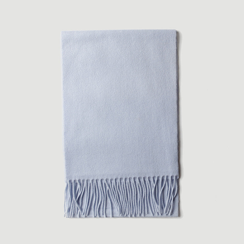 Children, cashmere scarf, solid color, water ripple, thickened, monochrome, warm, scarf.