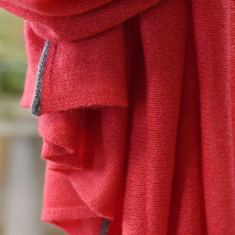 Cashmere scarf, autumn and winter, solid color, warm knitting, cashmere, scarf, women's shawl.