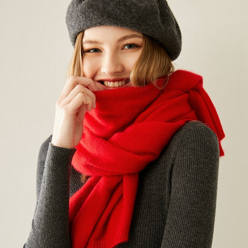 Cashmere scarf 100% pure cashmere, autumn and winter, solid color, couple extended scarf.