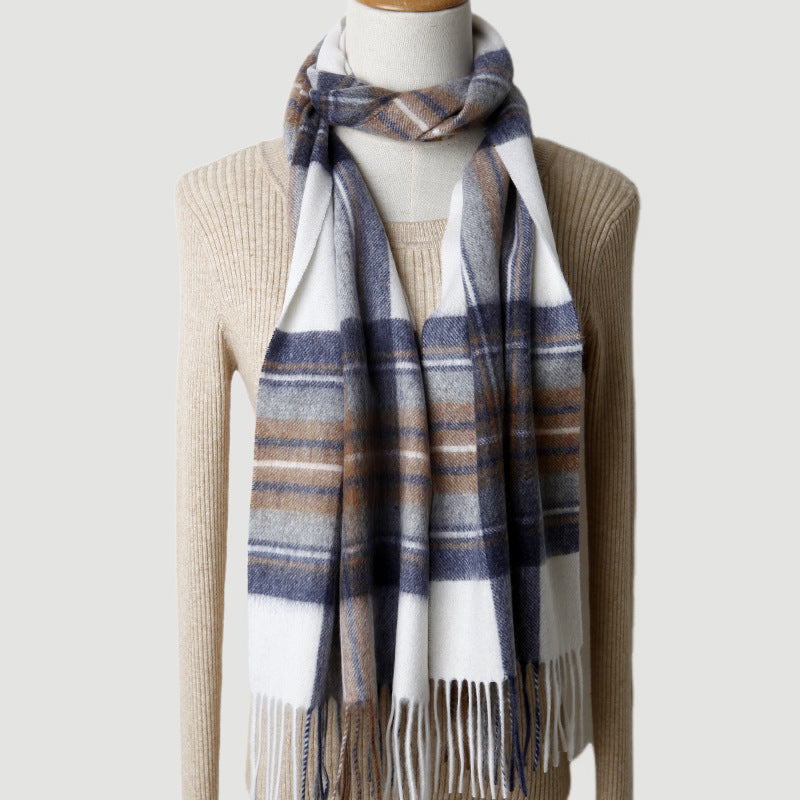 Scottish grid cashmere, scarf, female and male, water ripple, plaid, plaid, autumn and winter, warm