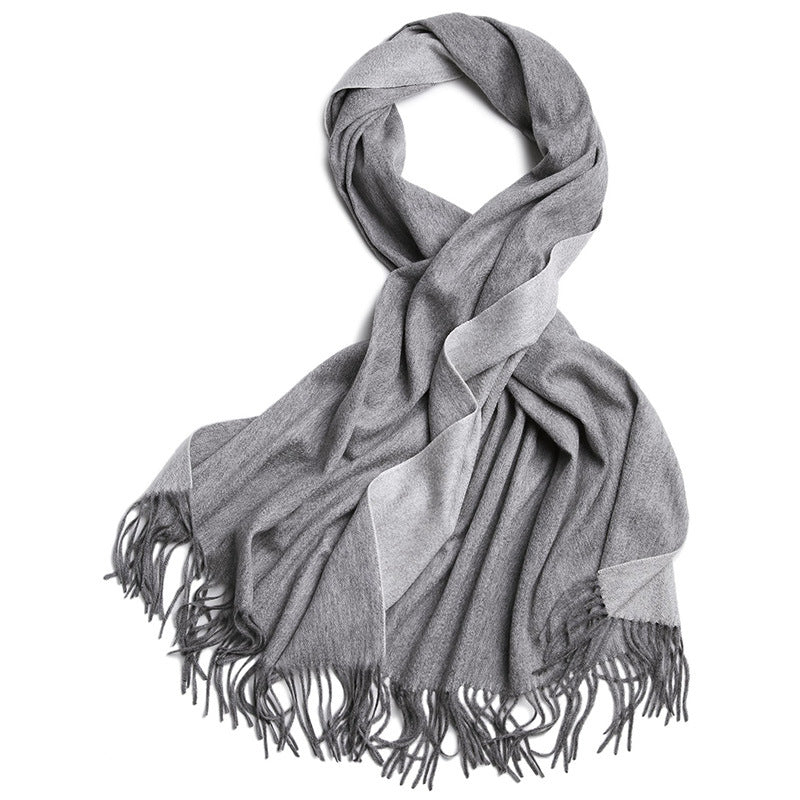 Selected high quality, high density, thickened, double-sided pure cashmere, large shawl, cashmere scarf