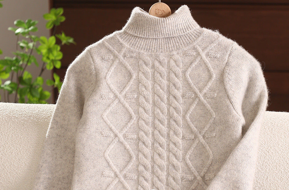 Children, cashmere sweater, turtleneck, thickened 100 pure cashmere.