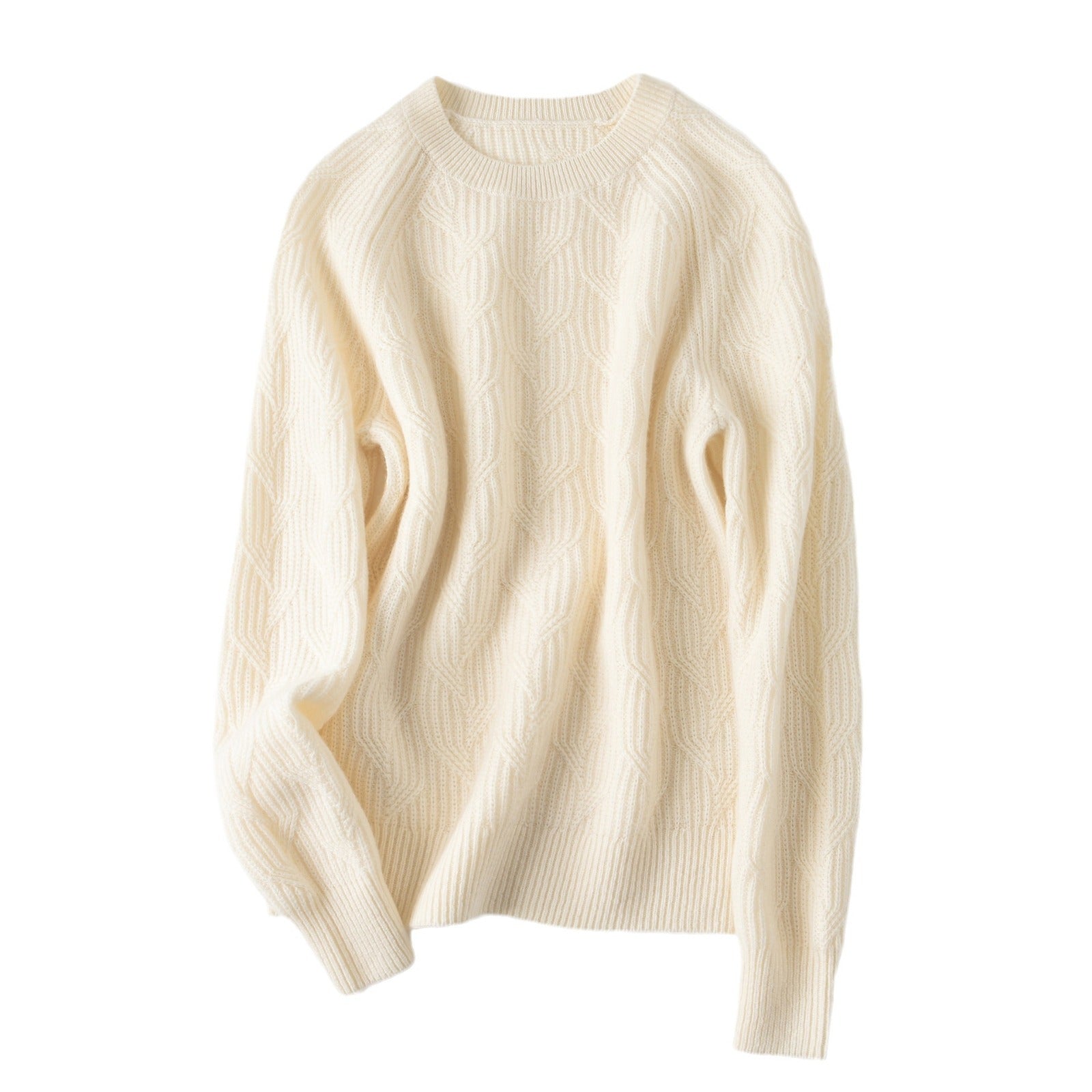 100% pure cashmere sweater, women's crew neck, knitted, cashmere sweater, autumn and winter, thickened