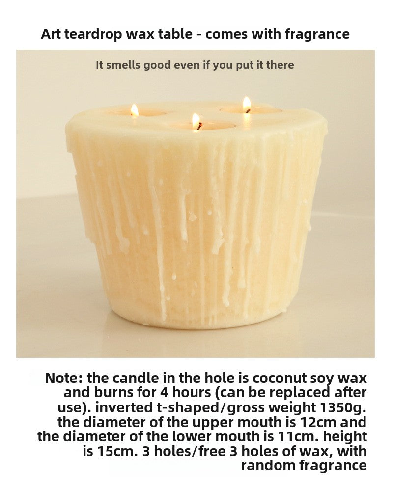 Giant large candle, large white, ivory scented candle, fragrance, ornament.